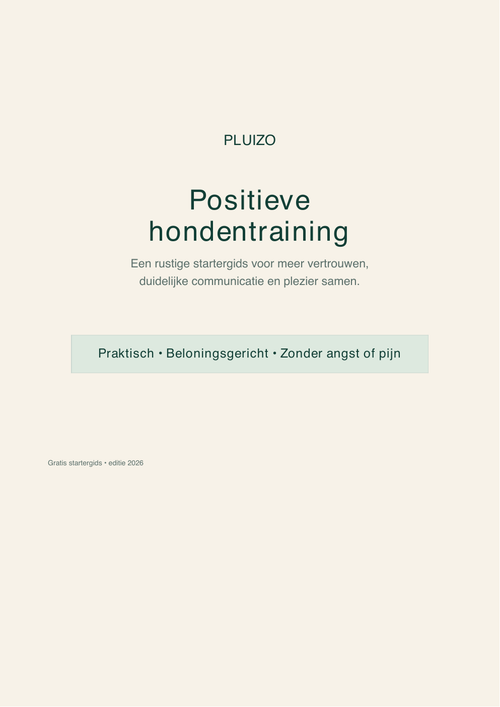 PLUIZO Positieve Hondentraining - gratis startergids