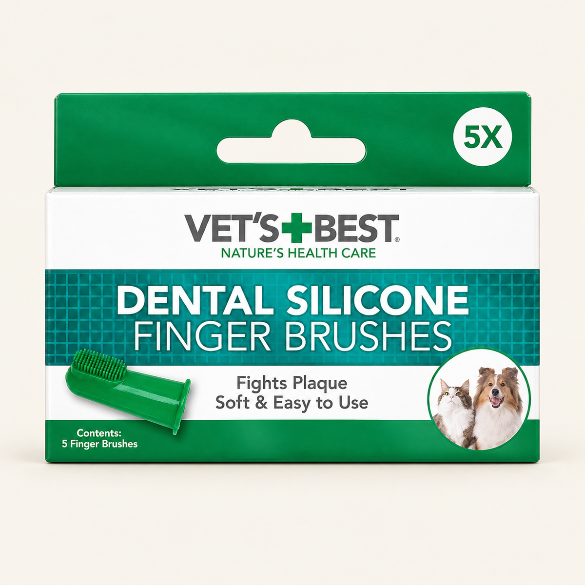 Vet’s Best Vingertandenborstels voor Honden – 5 stuks
